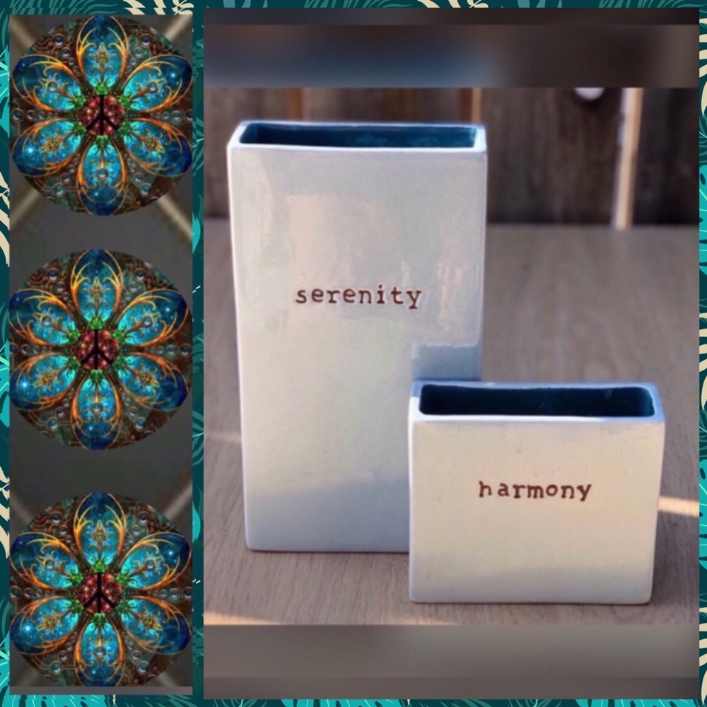 🏠• Beautiful ‘Serenity’ & ‘Harmony’ Blue Vases